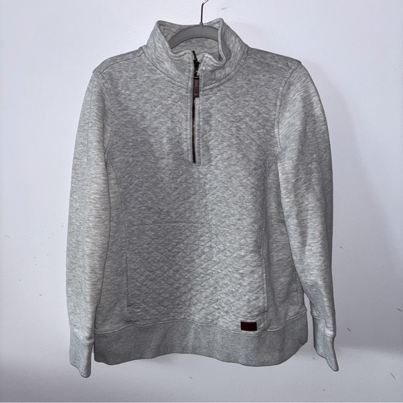 Quilted Sweatshirt 1/4 Zip Pullover Long Sleeve Women's Regular S - Picture 2 of 4